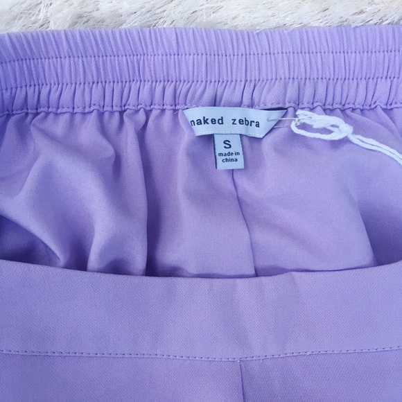 •Naked Zebra• Lavender Scalloped Shorts - Picture 6 of 7